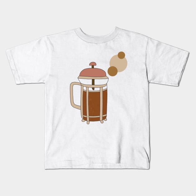 French Press Kids T-Shirt by Hopeful Healing